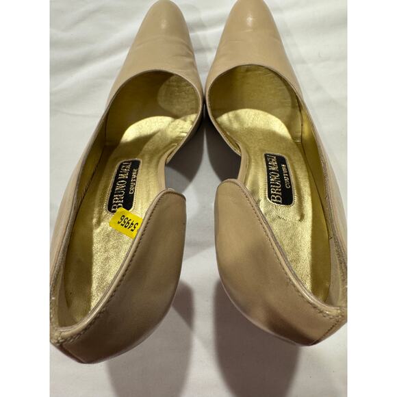Bruno Magli Couture Beige Size 38 Chunky Heel Dress Pump - Picture 2 of 16